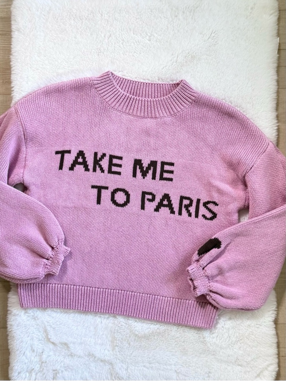 ANTHROPOLOGIE XS S MAEVE Graphic City Sweater • Take Me to Paris Wanderlust - Picture 7 of 14